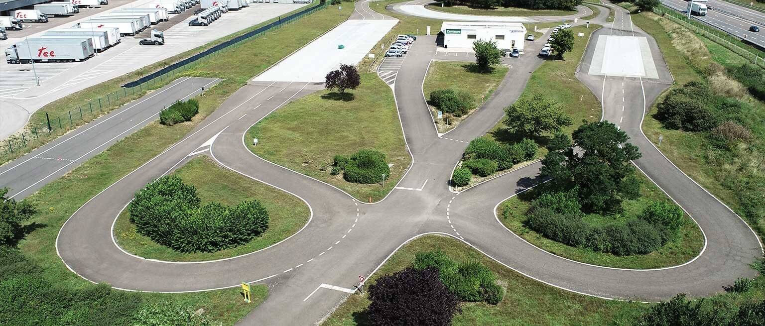 Vue aérienne du circuit de Gevrey-Chambertin